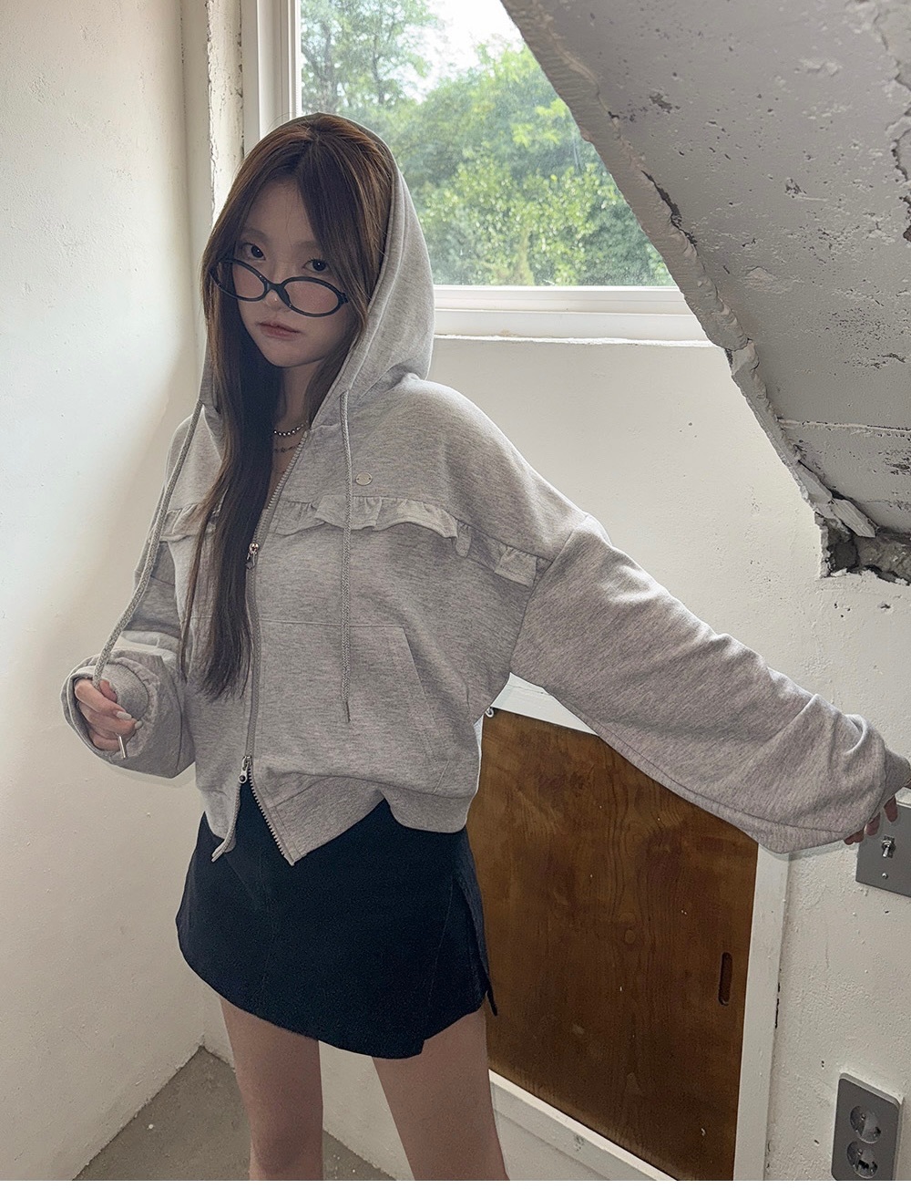 【優惠現貨】韓國RUFFLES 雙拉鍊小銀牌外套（6色）