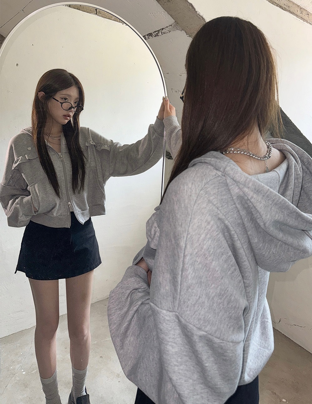 【優惠現貨】韓國RUFFLES 雙拉鍊小銀牌外套（6色）