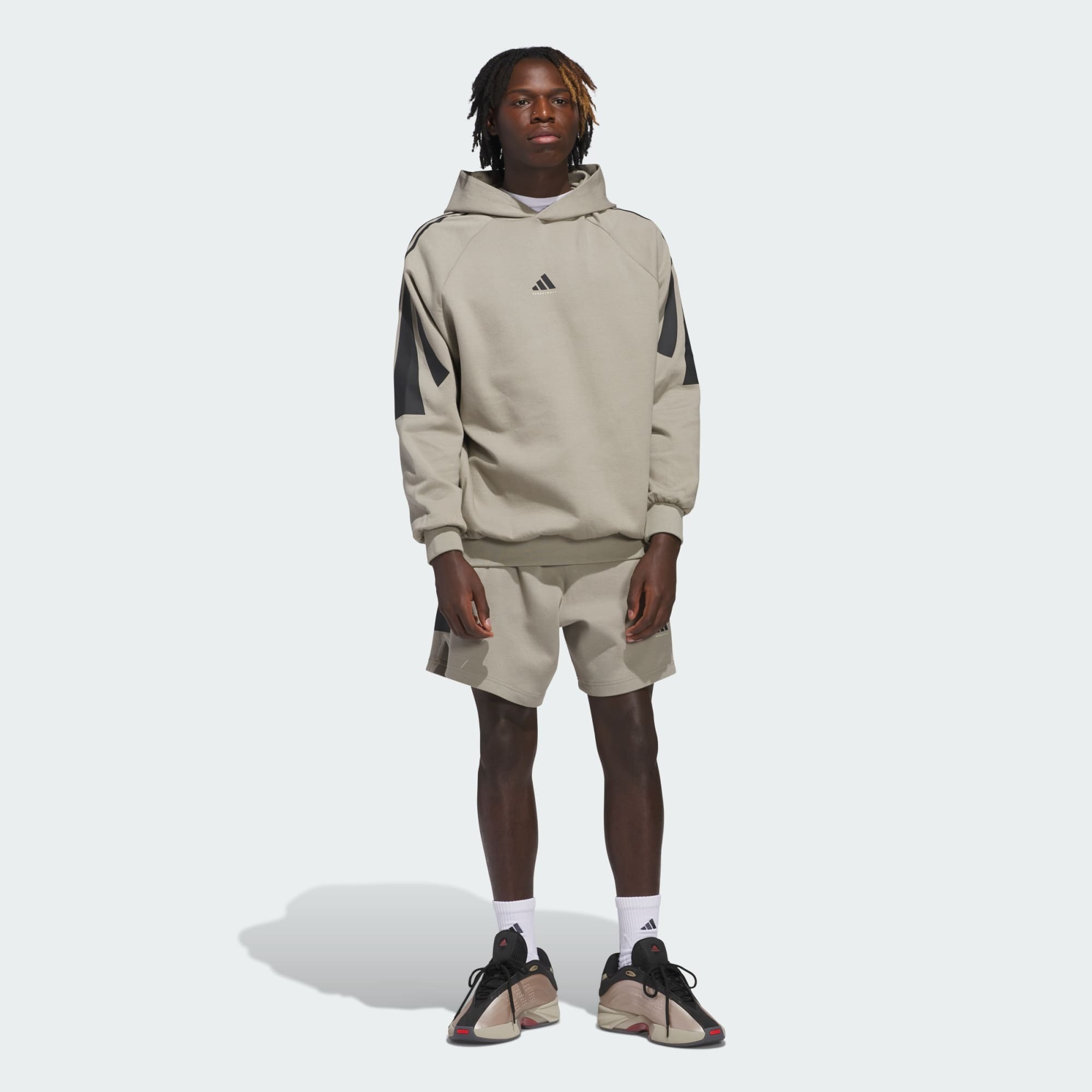 ADIDAS 短褲 BASKETBALL 米灰色 運動 休閒短褲 中性 JC7839