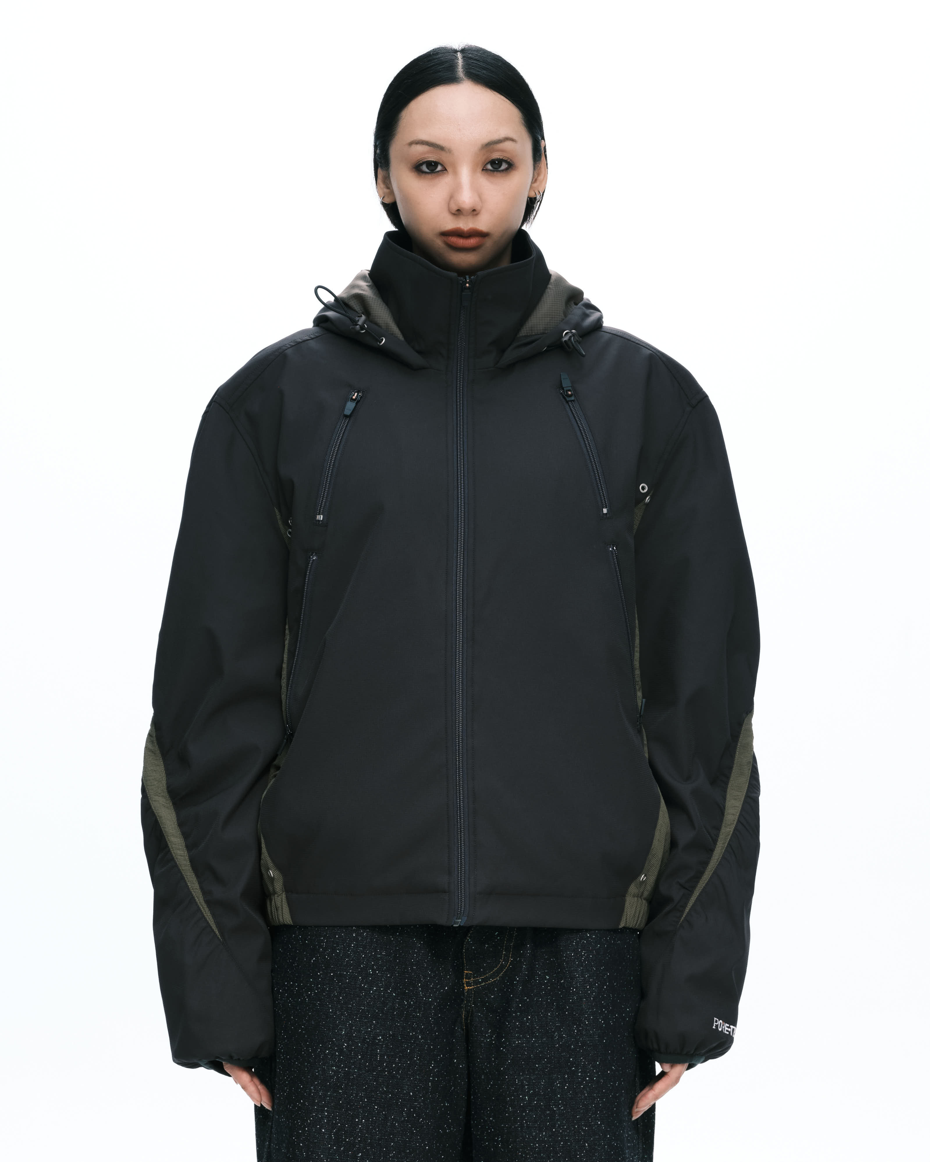 PLATEAU STUDIO｜Curvy padded jacket (Ash Black)