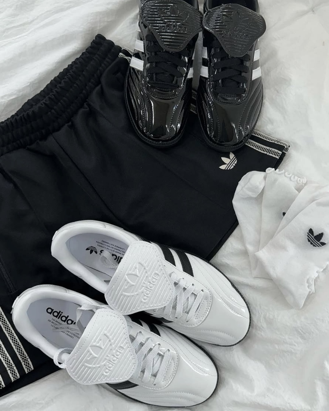 Adidas Samba LT 外翻鞋舌 漆皮 德訓鞋 白