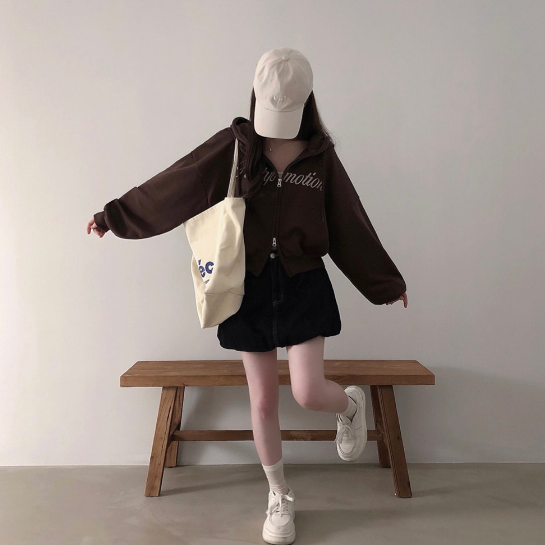 【優惠預訂】韓國刺繡Prettye Motion雙拉鍊外套（5色）