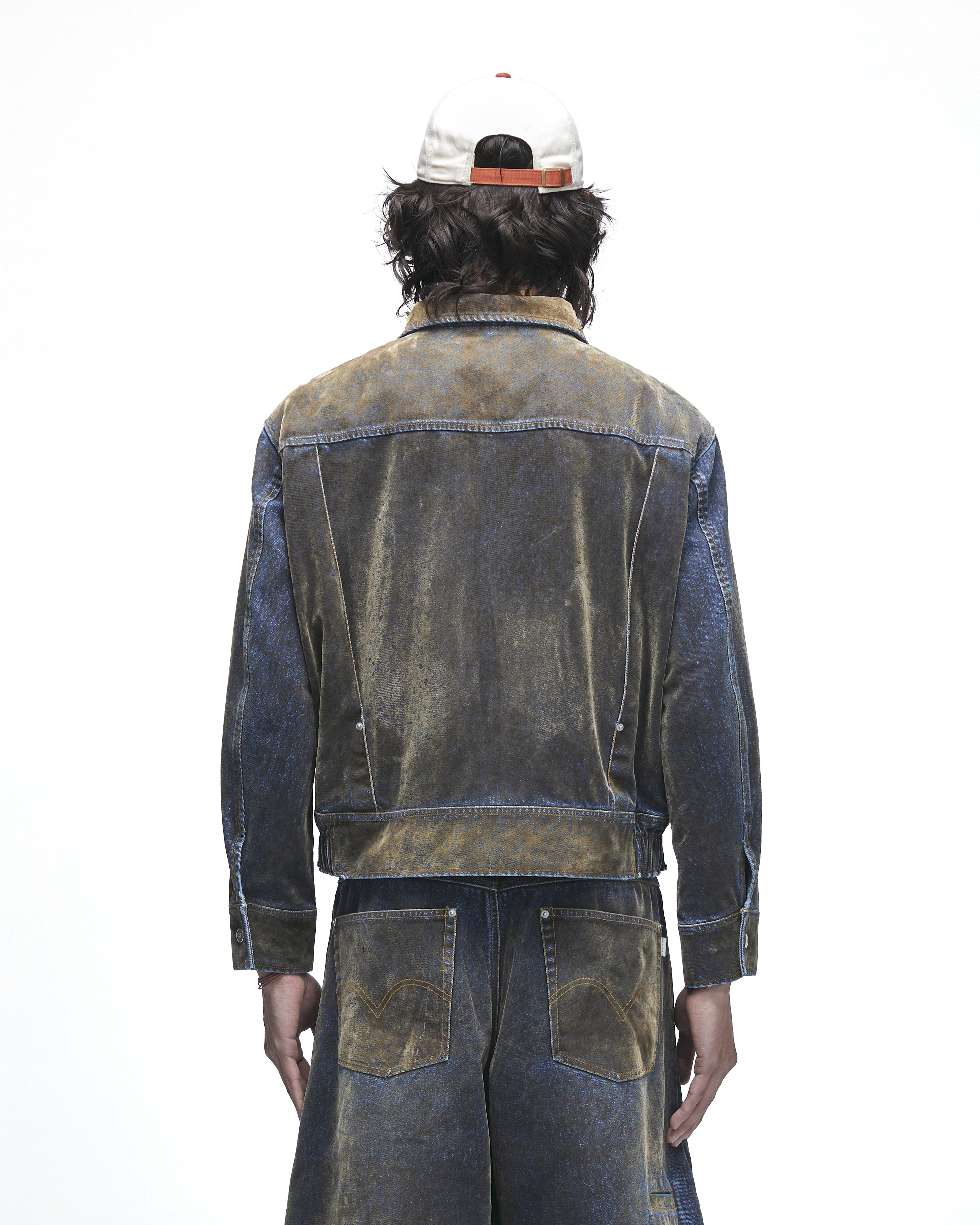 PLATEAU STUDIO｜Tucked worker jacket (Washed velvet)