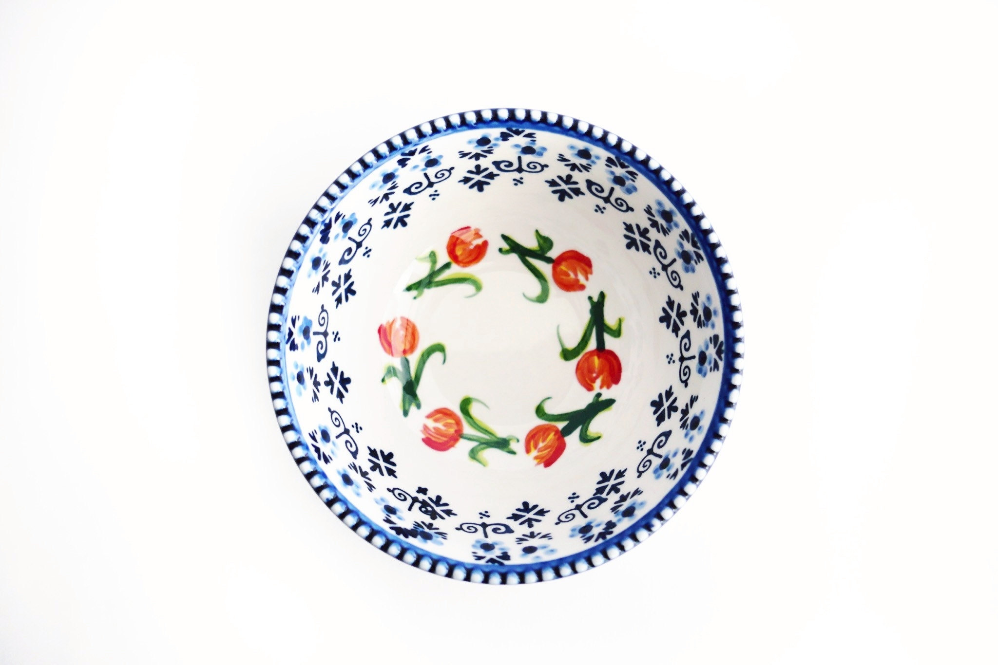 HEINEN DELFTS BLAUW｜Bowl Oranje Tulp - 300ml
