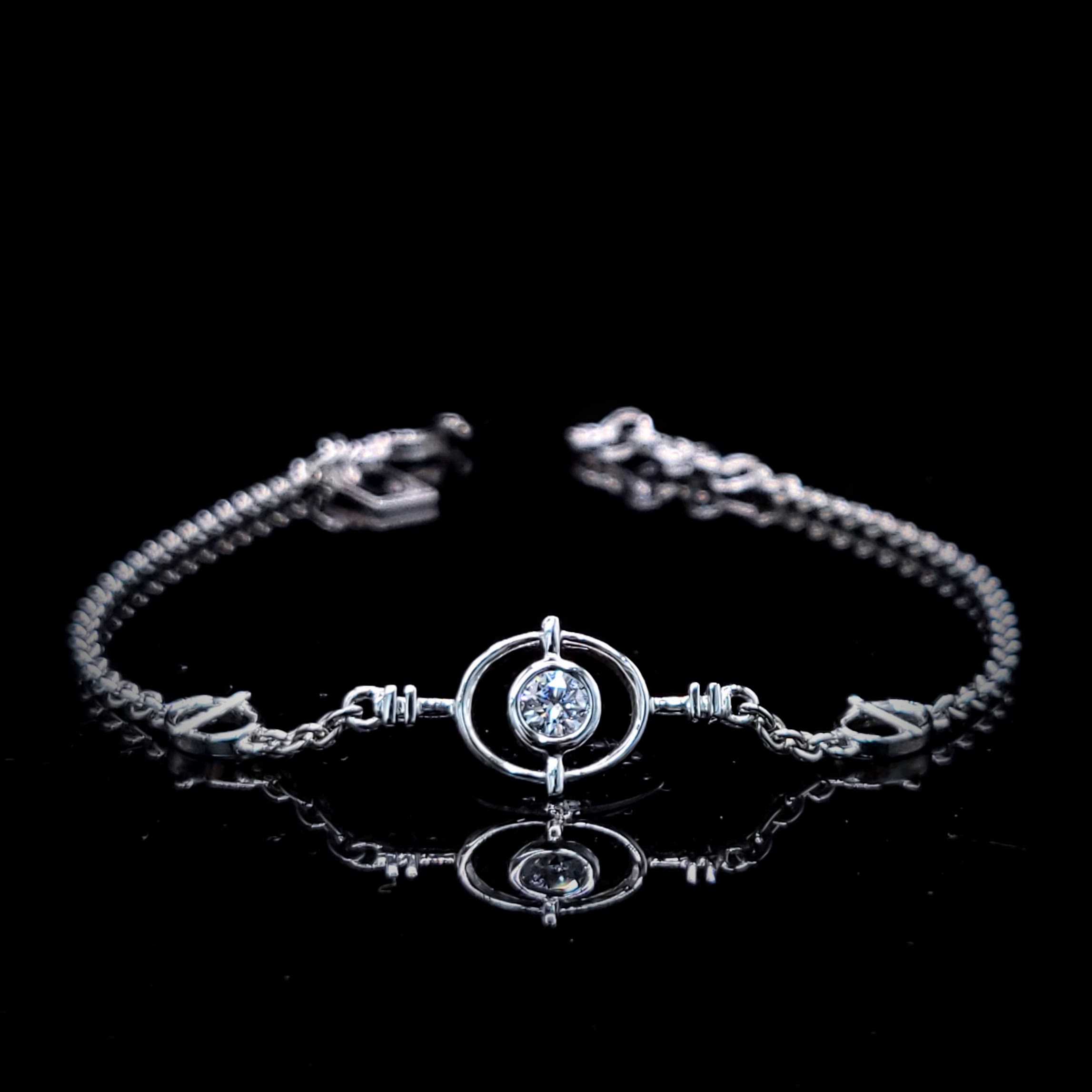 18K White Gold 0.14ct Diamond Bracelet
