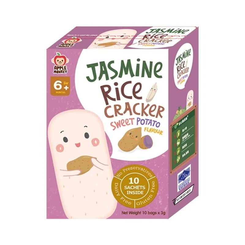 【Apple Monkey】愛啵寶寶 茉莉香米餅 紫番薯(30g)
