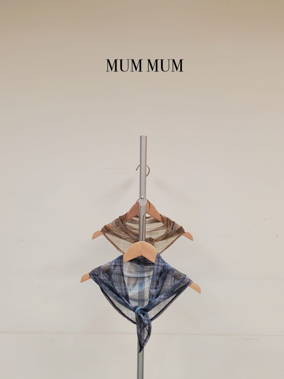 ac789／格仔紋絲巾