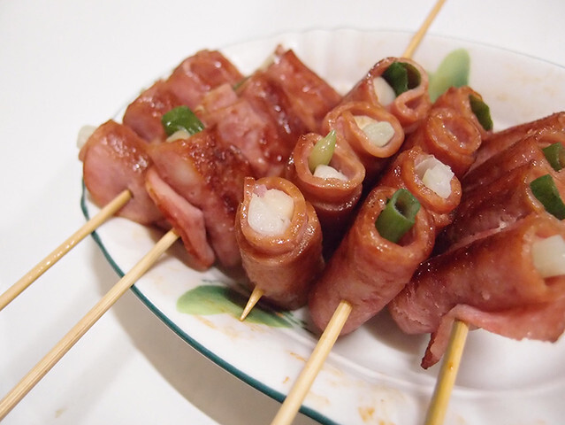 青蔥培根干貝卷