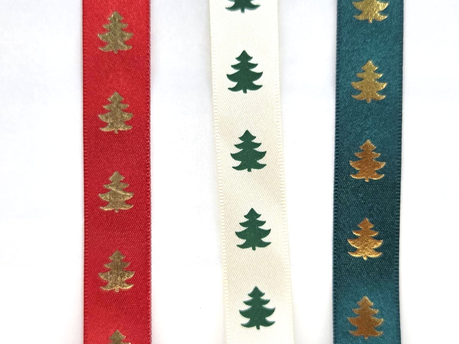 聖誕松之森/緞面緞帶/三款色系/15mm