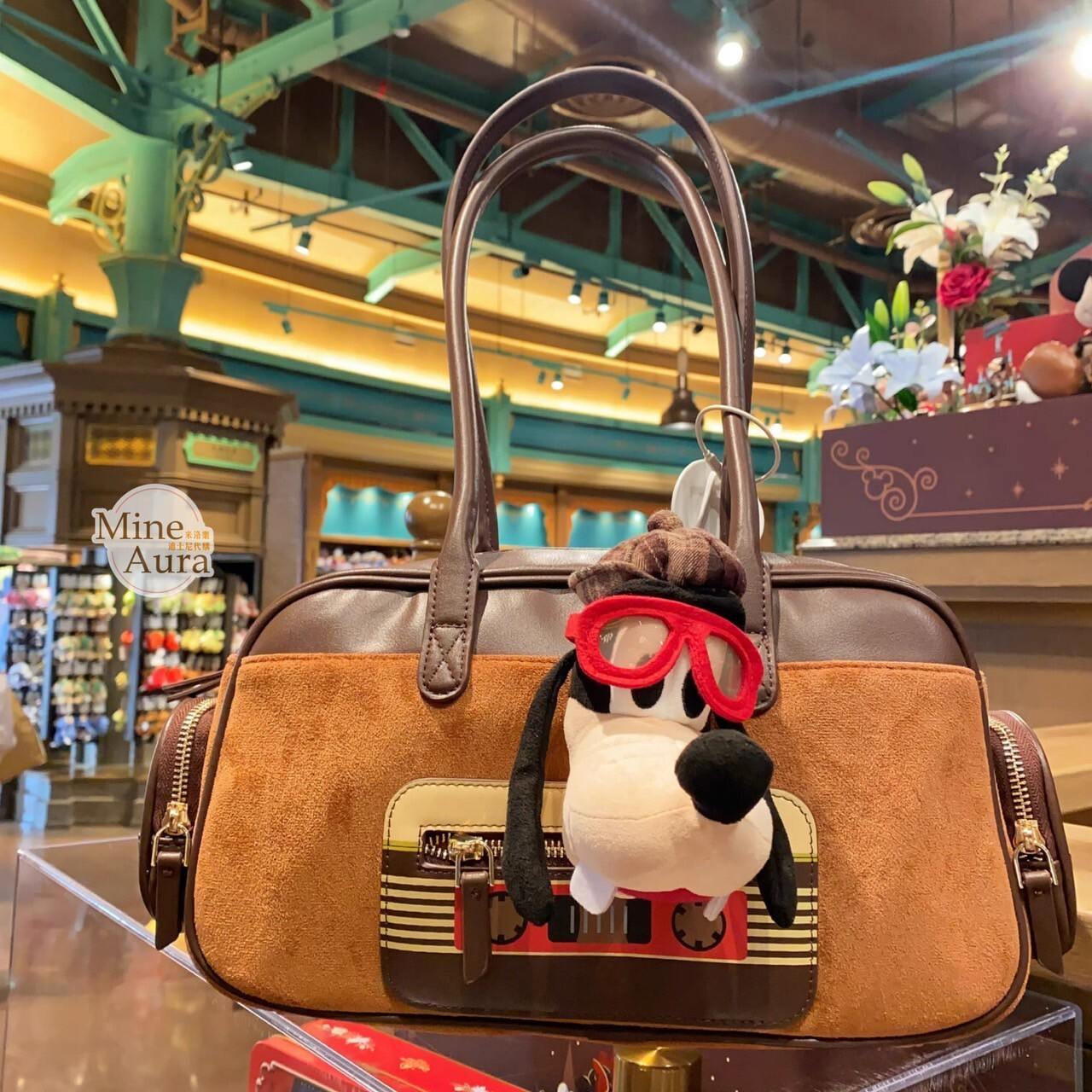 米奇和朋友們 摩登上海系列 高飛狗 Goofy 絨毛大頭造型 手提包 -上海迪士尼樂園