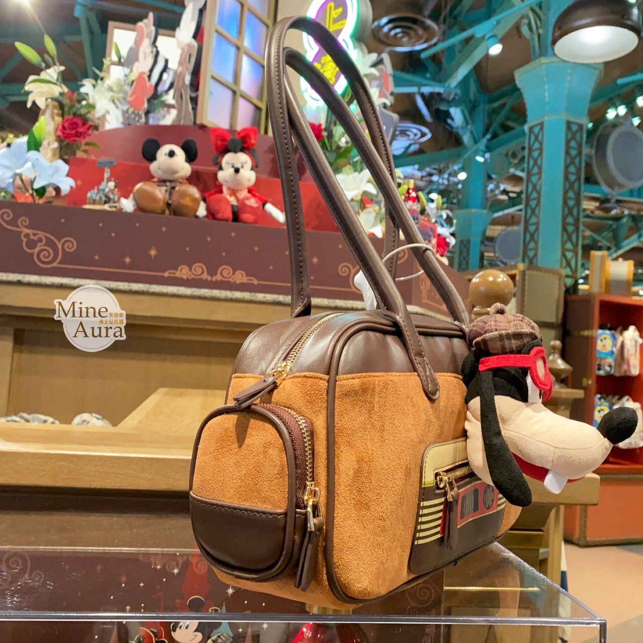 米奇和朋友們 摩登上海系列 高飛狗 Goofy 絨毛大頭造型 手提包 -上海迪士尼樂園