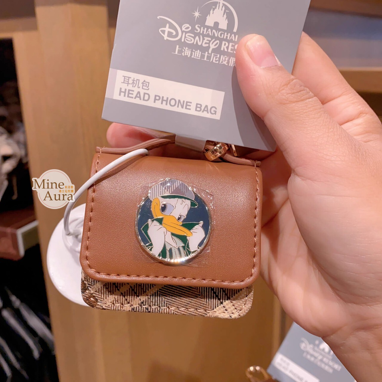 米奇和朋友們 摩登上海系列 唐老鴨 Donald 造型 耳機包 收納包 吊飾 -上海迪士尼樂園