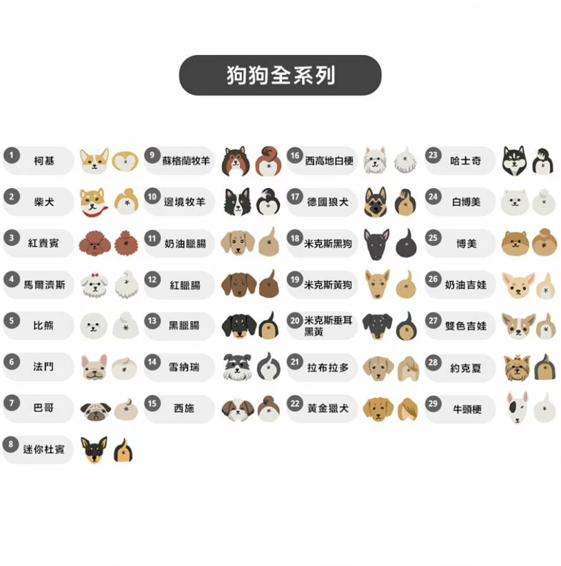 日日野餐｜狗狗系列 別針 - 29款可選