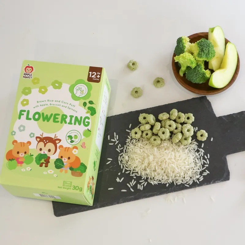 【Apple Monkey】愛啵寶寶 茉莉糙米 花花餅 綜合蔬果(30g)