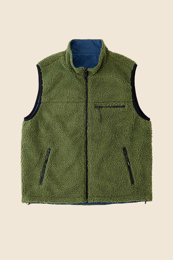 GRAMICCI -  雙面羊羔絨背心(橄欖綠 / 海軍藍)