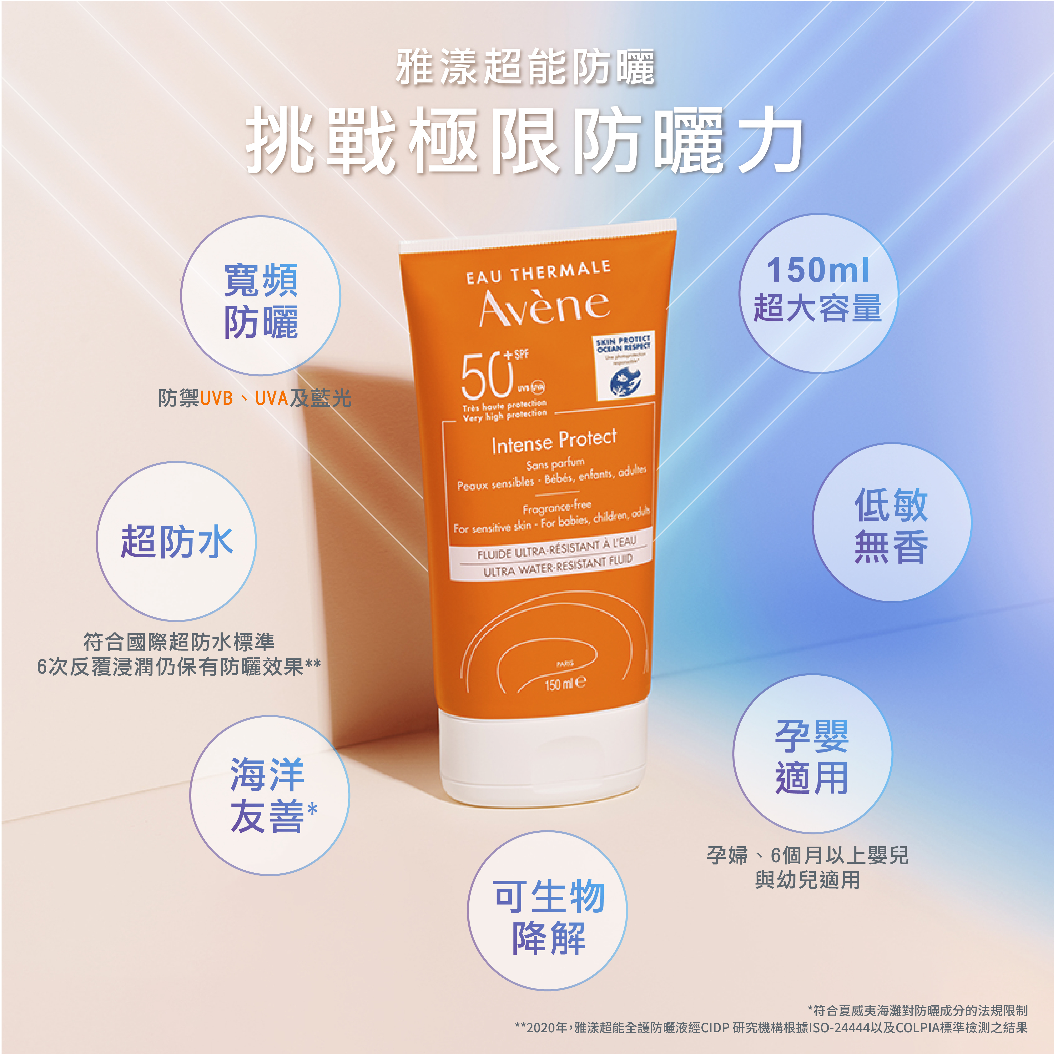 Avene雅漾超能全護防曬液SPF50+ (身臉兩用/海洋友善防曬)