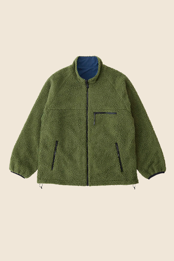 GRAMICCI -  雙面羊羔絨外套(橄欖綠/海軍藍)