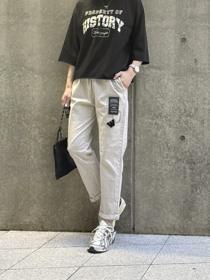 出門的輕鬆選☆不束縛的自在感休閒褲 (正韓)