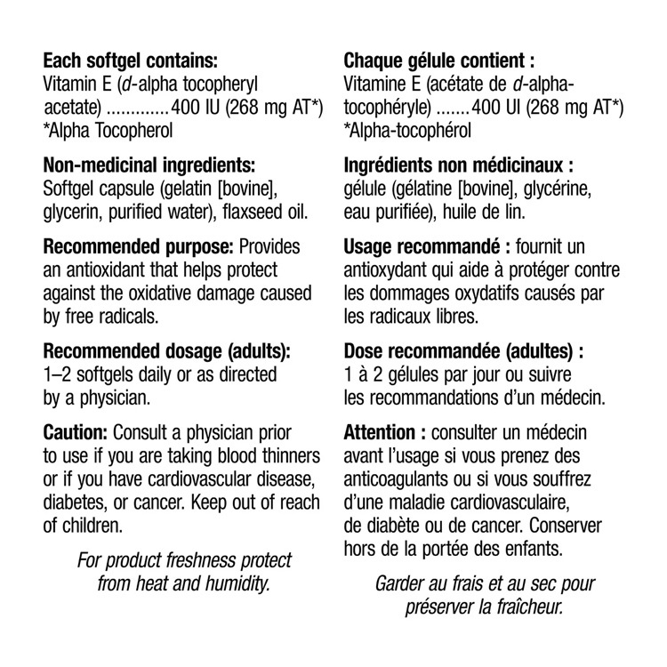 Webber naturals Vitamin E 400 IU, 300 Softgels