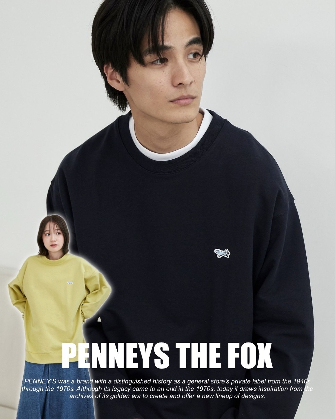 #日本連線預購 PENNEYS THE FOX 素色 刺繡圓領 薄長踢 五色