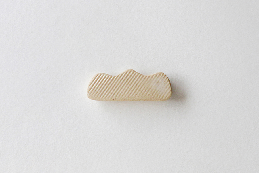 青人窯- 筷架 / 枝豆 刻纹 / 白