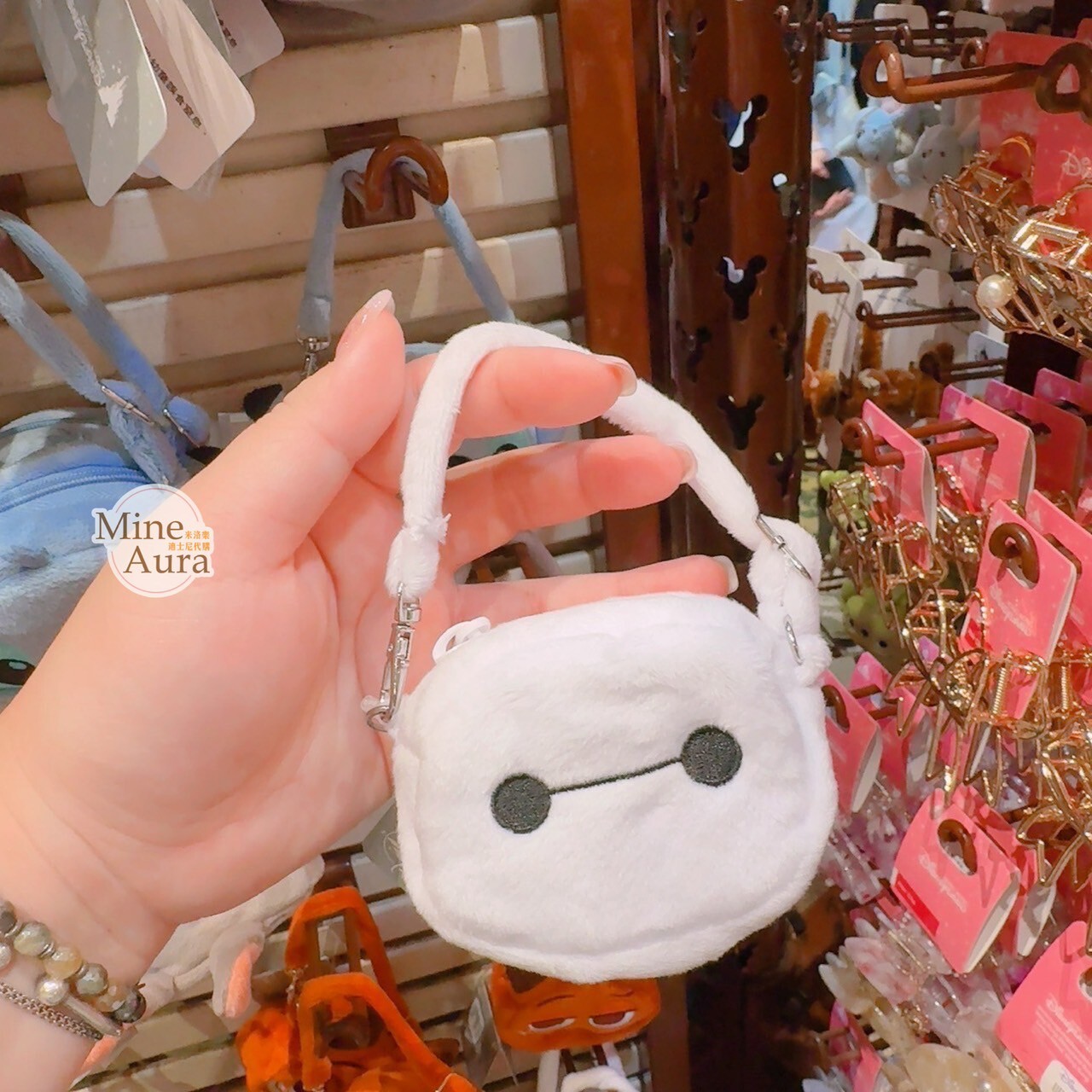 杯麵 Baymax 大頭迷你手提包造型 零錢包 鑰匙圈 吊飾 大英雄天團 Big Hero 6 -香港迪士尼樂園