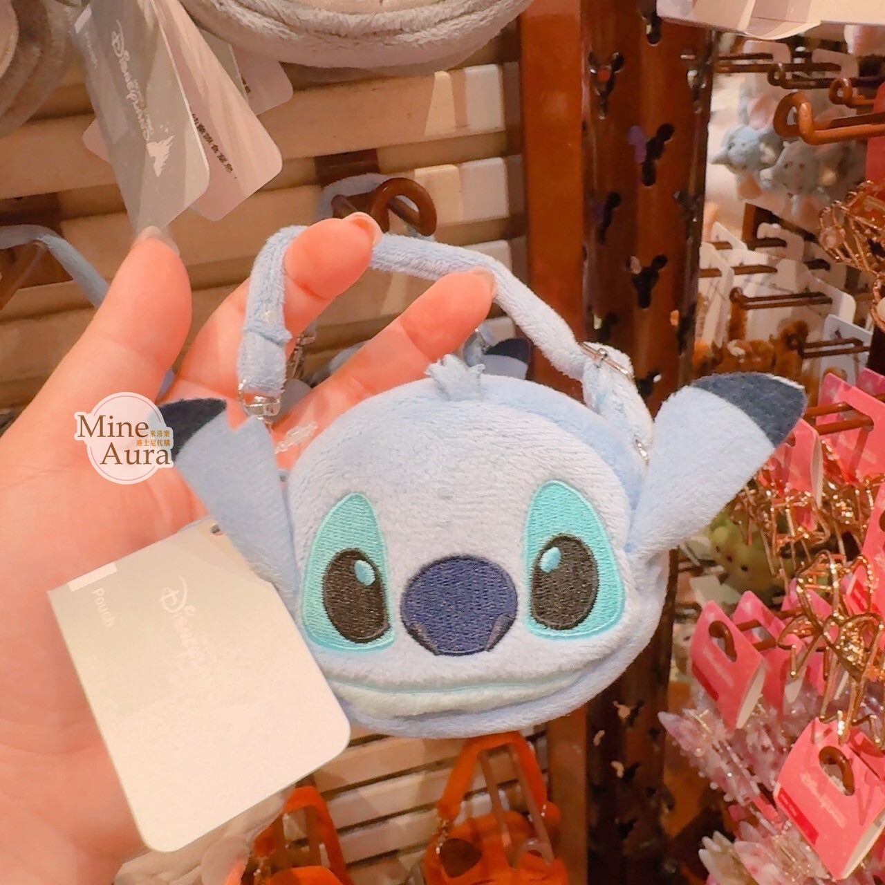 史迪奇 Stitch 大頭迷你手提包造型 零錢包 鑰匙圈 吊飾 星際寶貝 Lilo & Stitch -香港迪士尼樂園