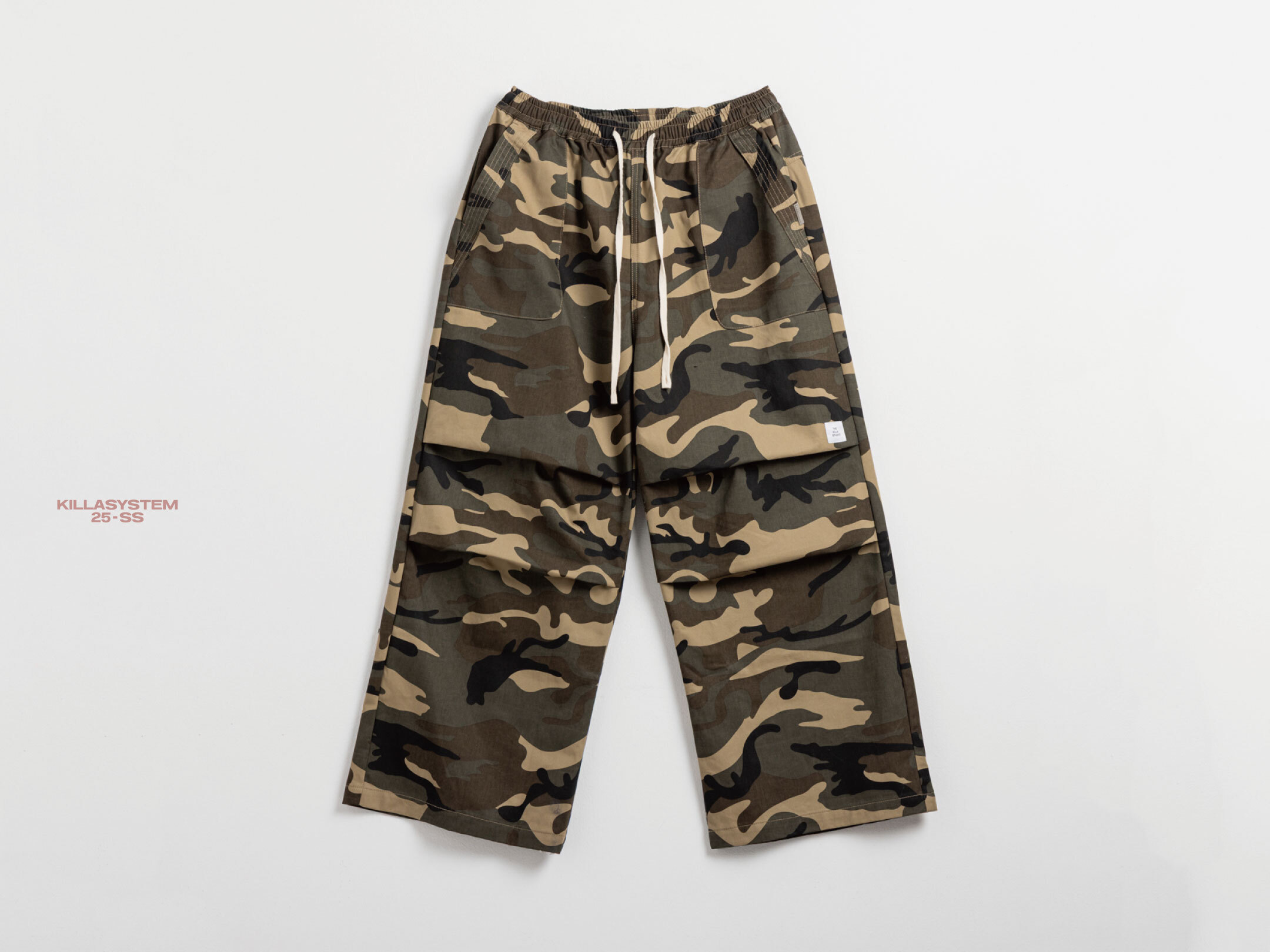 KILLASYSTEM 25S/S 3D CAMO WIDELEG PANTS