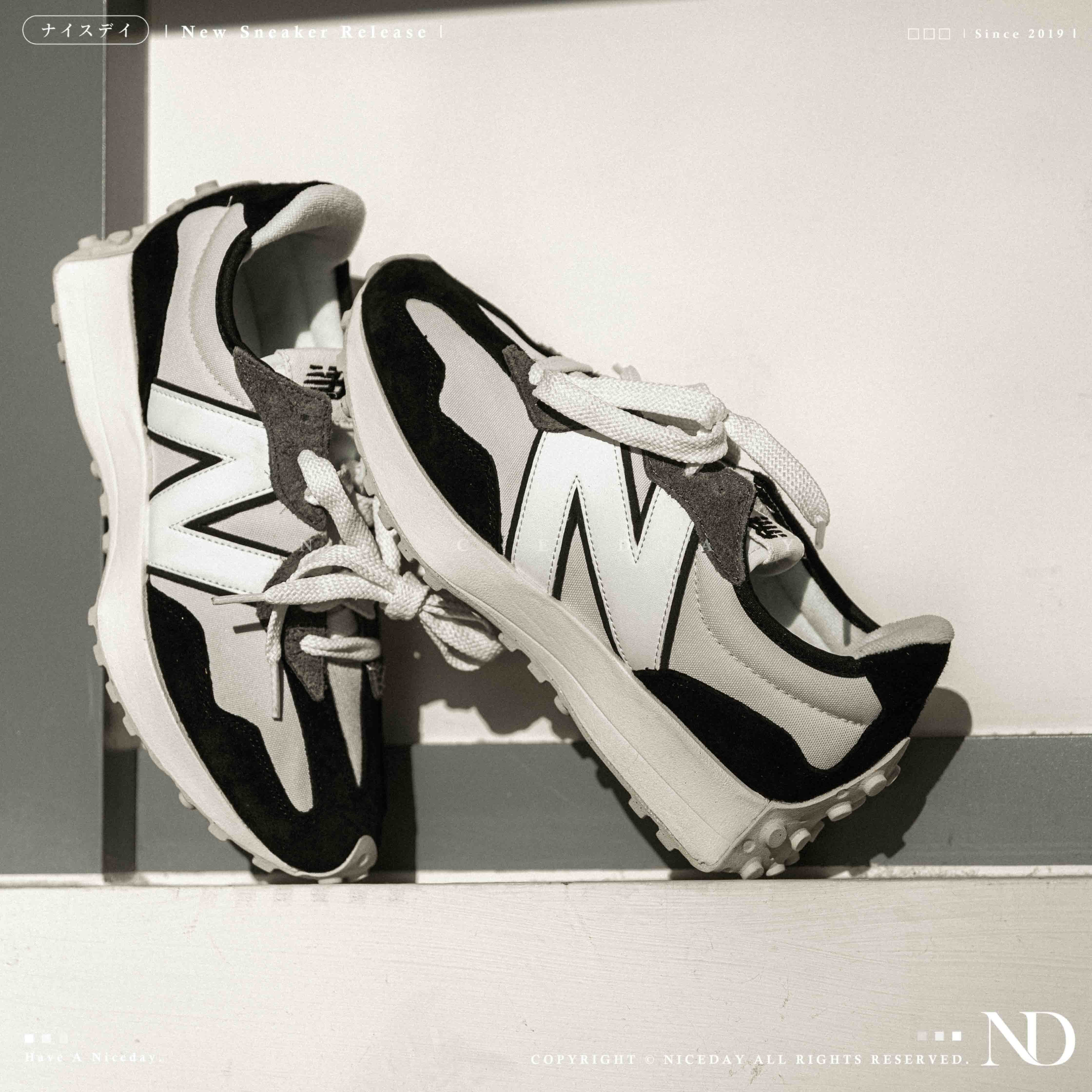NICEDAY 現貨 New Balance 327 黑灰 白灰 黑白灰 黑色 灰色 白色 復古 中性 男女鞋 U327GPD