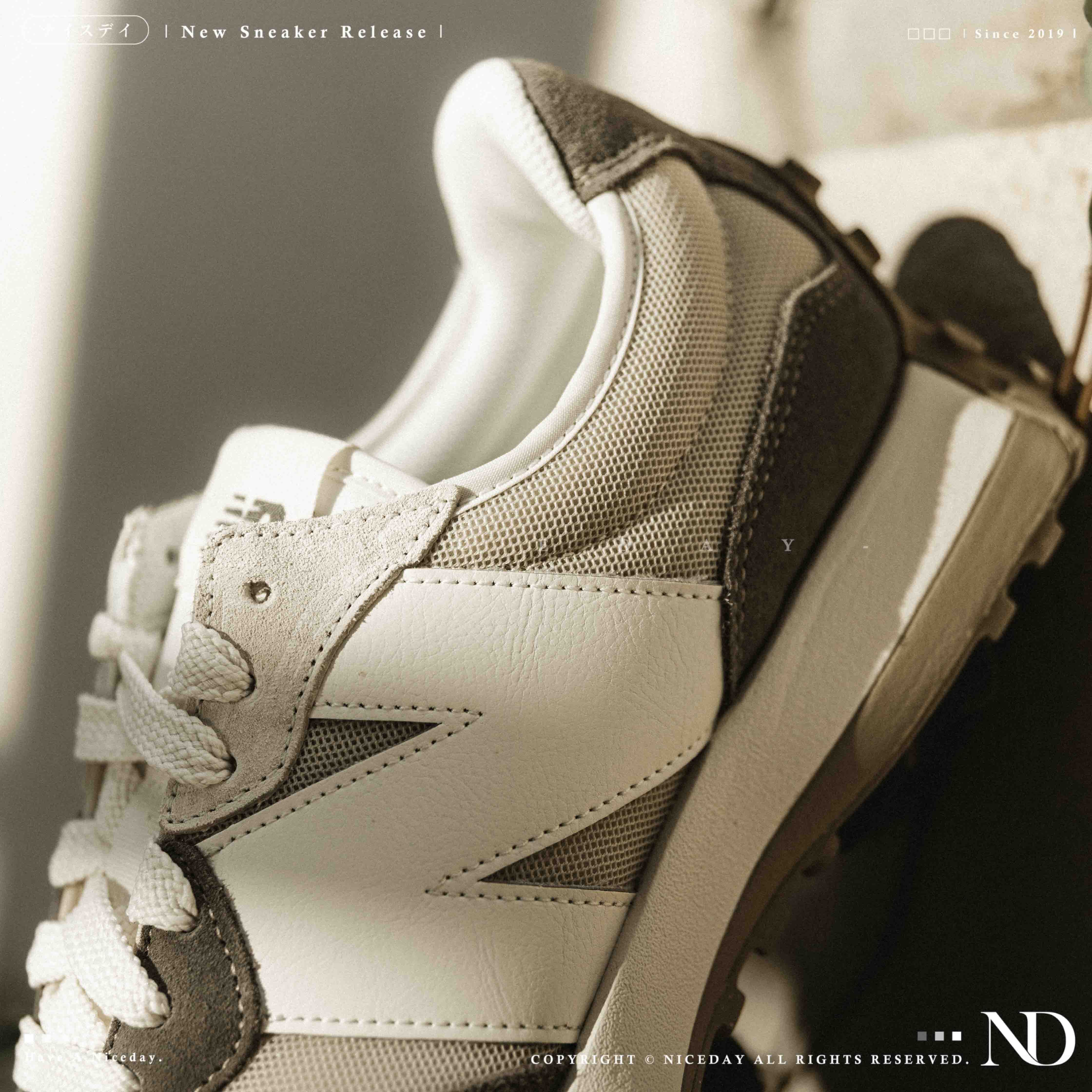 NICEDAY 現貨 New Balance 327 灰白色 淺灰綠 茉灰 灰 白 復古 中性 男女鞋 U327LND