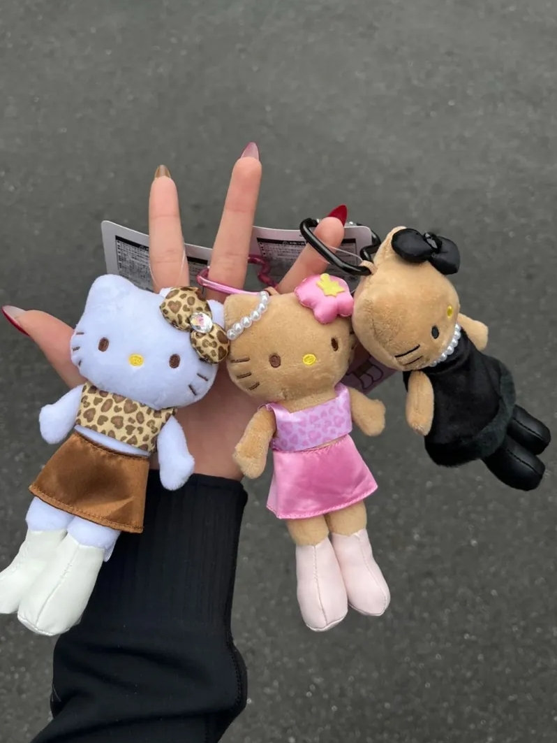 日本 Sanrio 三麗鷗 50周年限定 長腿Kitty 109辣妹系列 吊飾 娃娃 三款