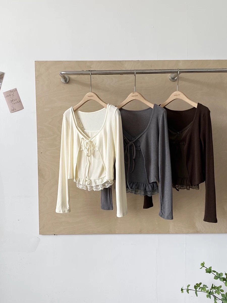 甜慾蕾絲背心罩衫SET/三色