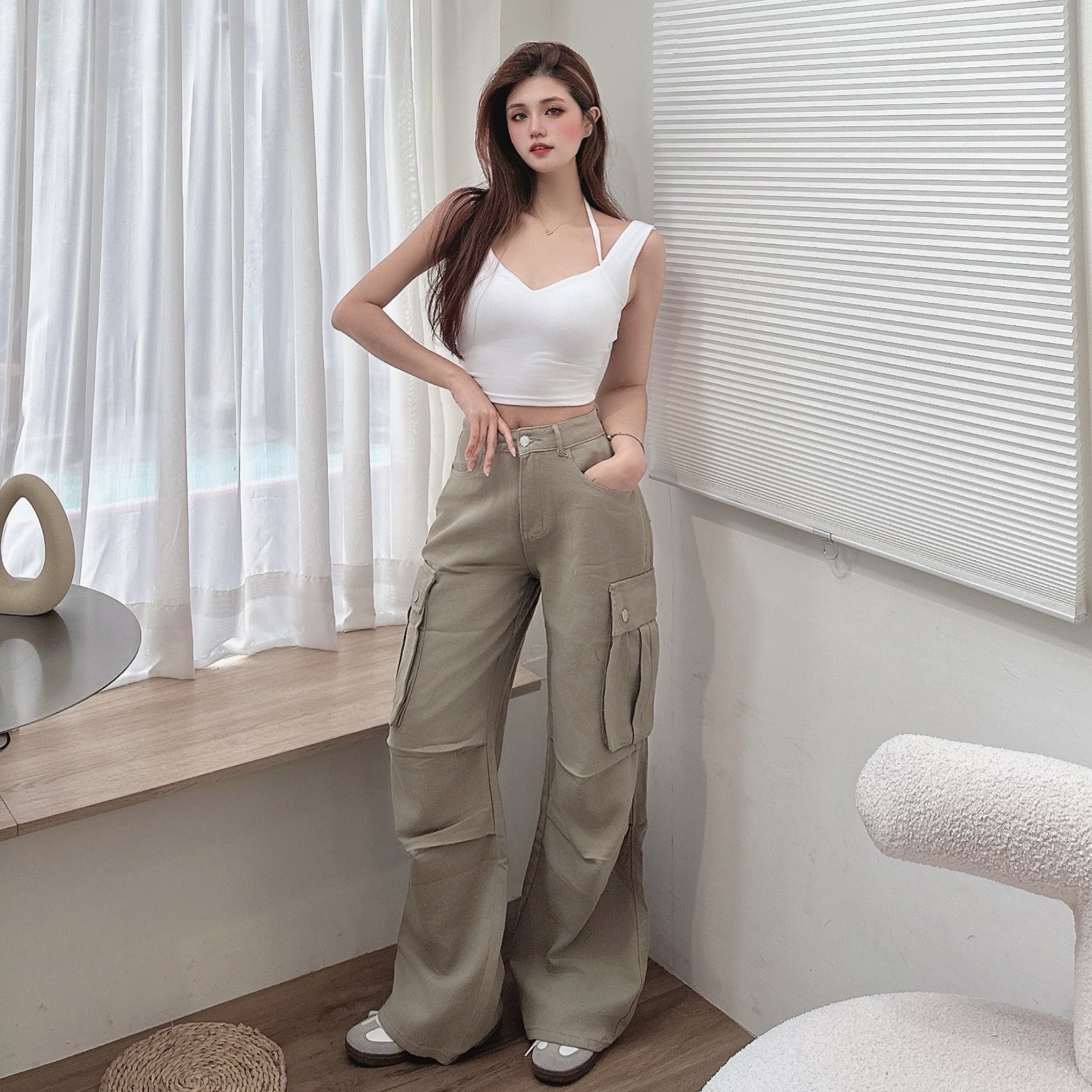 桃心V領掛脖BRATOP/三色