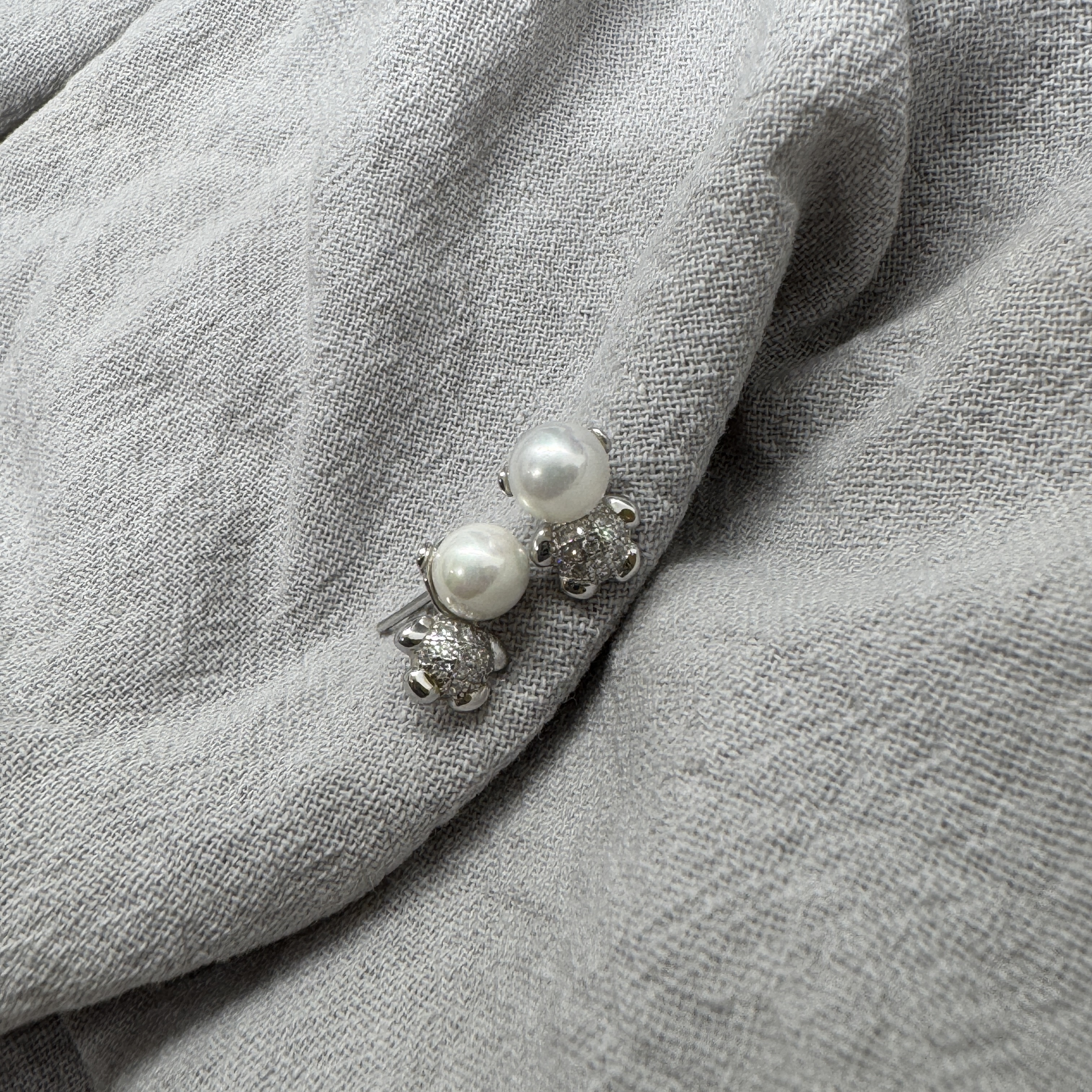 映珠熊 – 純銀耳環