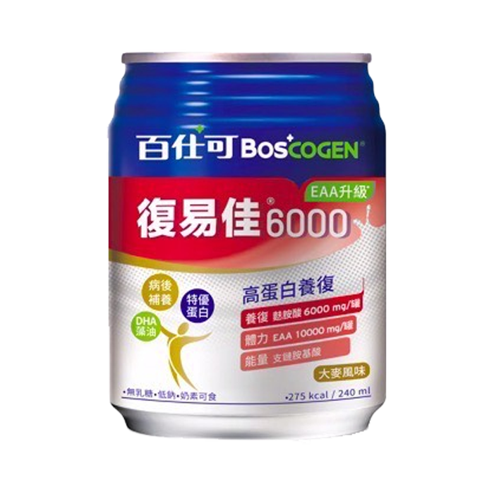 百仕可 復易佳 6000 Plus 營養素(大麥減糖配方) 240ml 24入/箱
