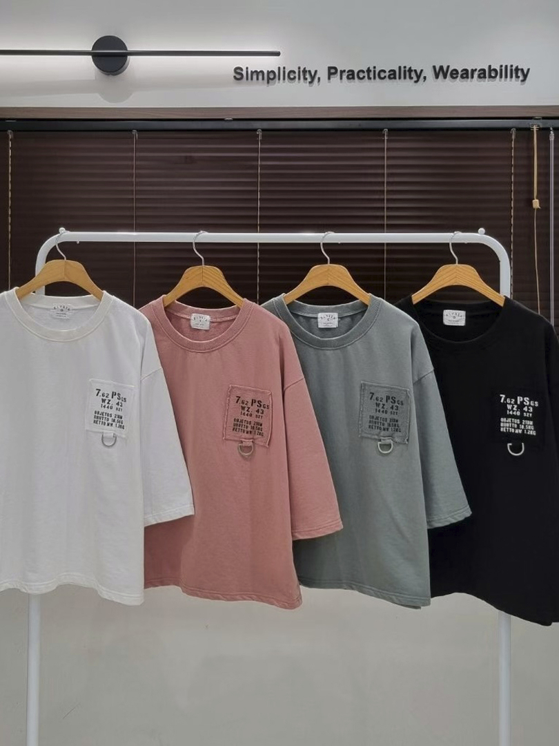 低調有個性的細節亮點七分袖棉T (正韓)