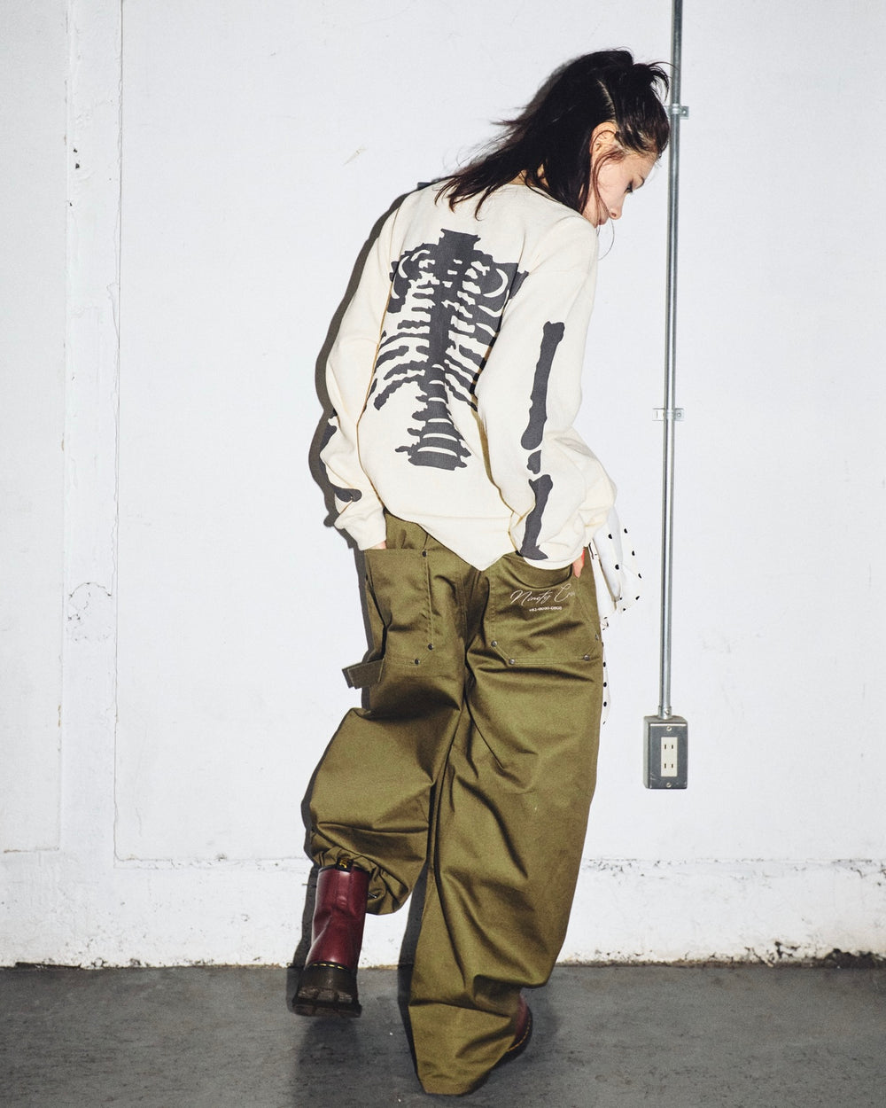 2025AW 9090 Bone Henry Neck Thermal L/S Tee 亨利領骨頭長T