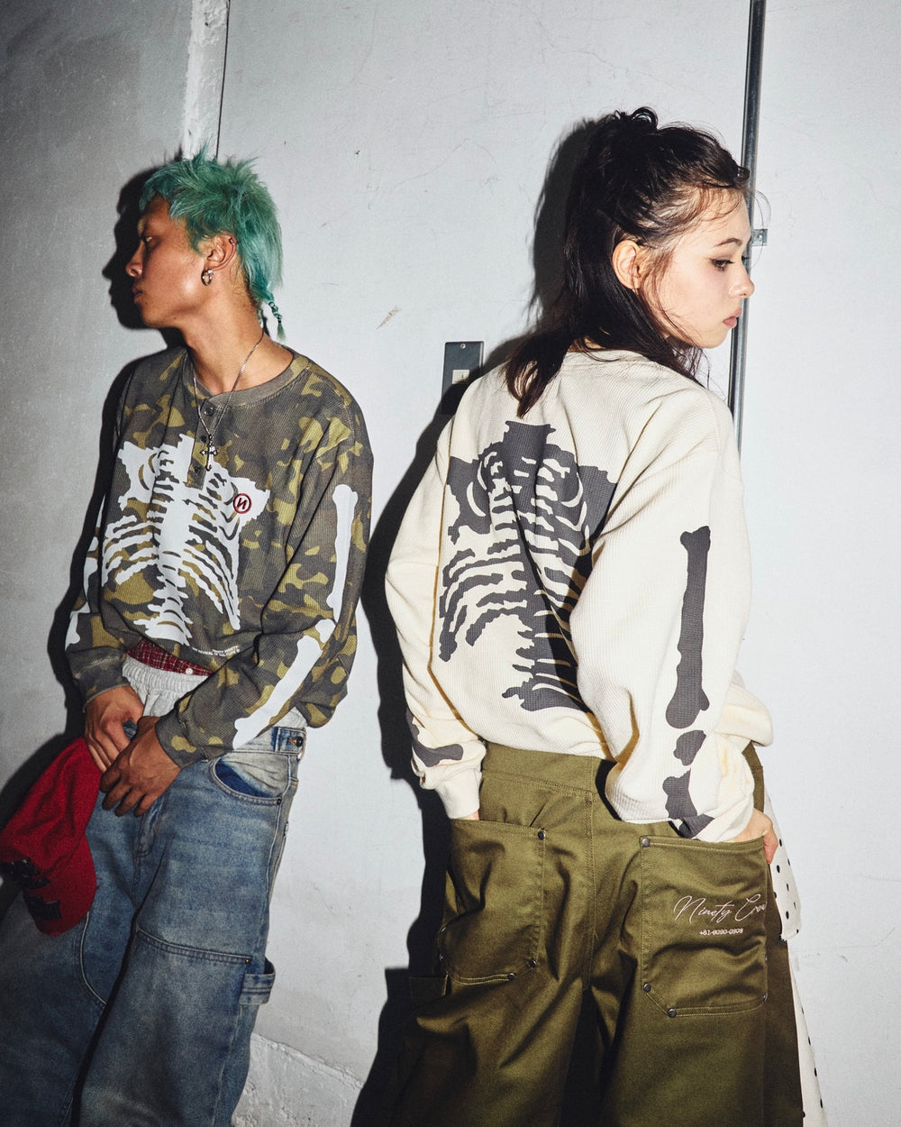 2025AW 9090 Bone Henry Neck Thermal L/S Tee 亨利領骨頭長T