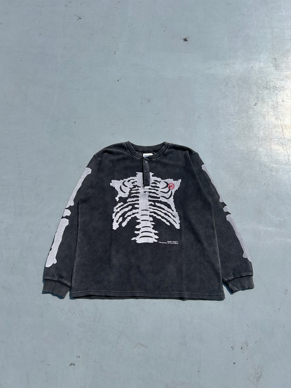 2025AW 9090 Bone Henry Neck Thermal L/S Tee 亨利領骨頭長T