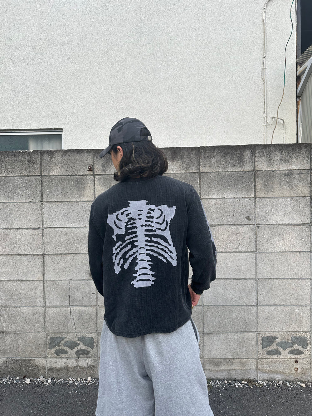 2025AW 9090 Bone Henry Neck Thermal L/S Tee 亨利領骨頭長T
