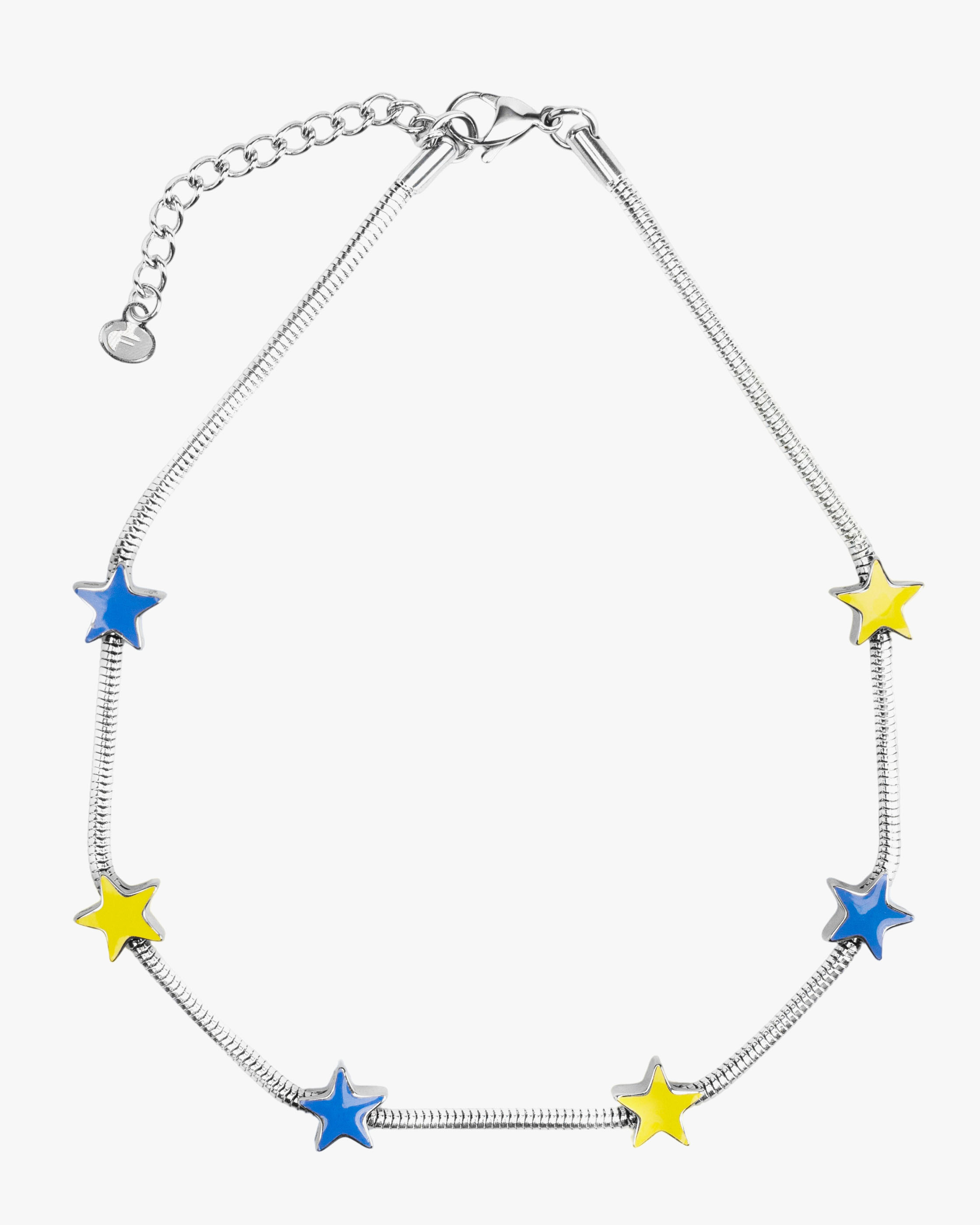 RECOVERY 彩色星星項鍊 (藍黃)