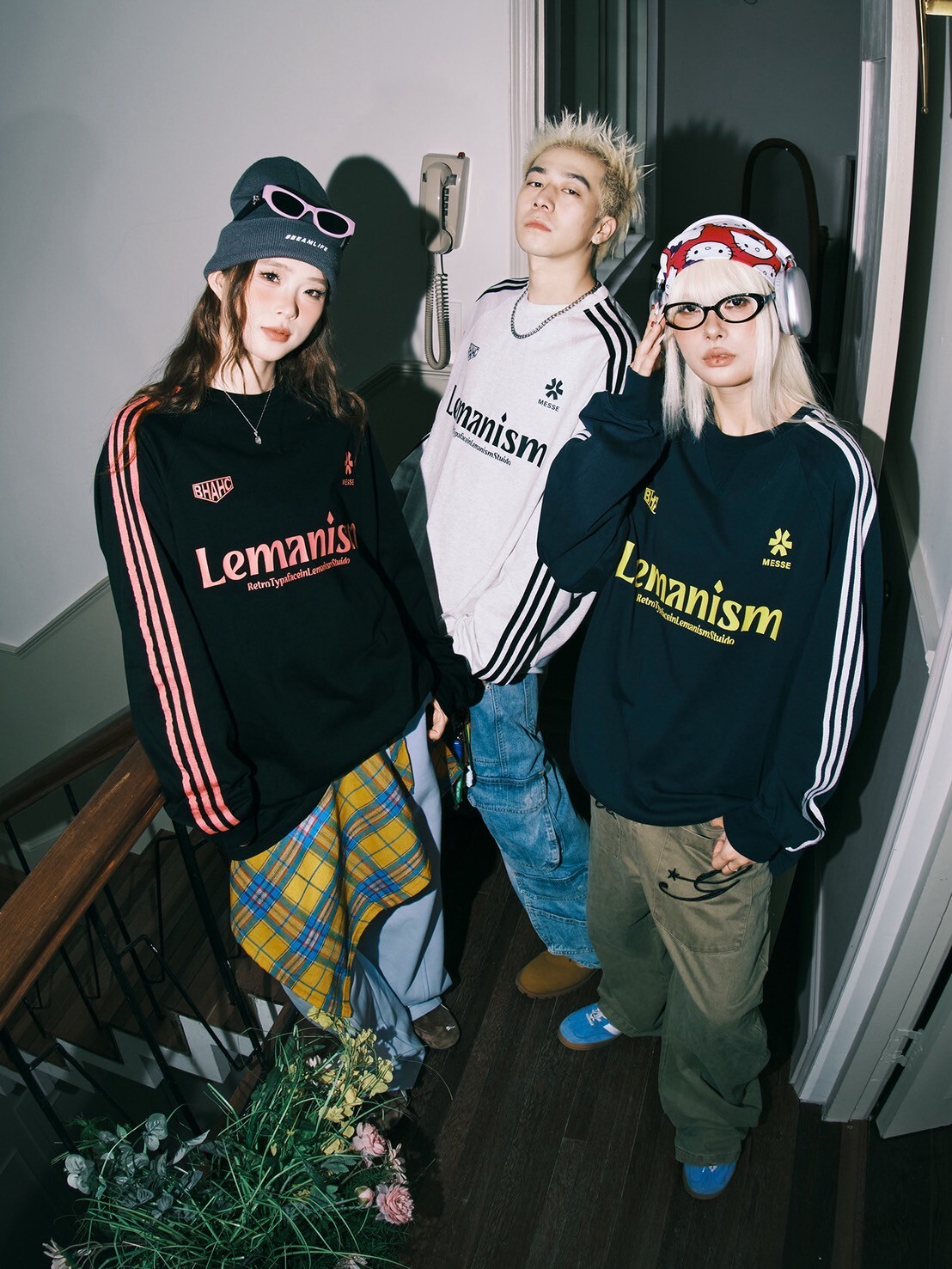 LEMANISM 品牌標語 三線 運動長袖