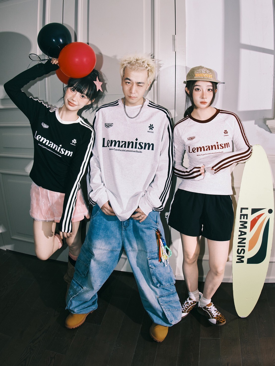 LEMANISM 品牌標語 三線 運動長袖