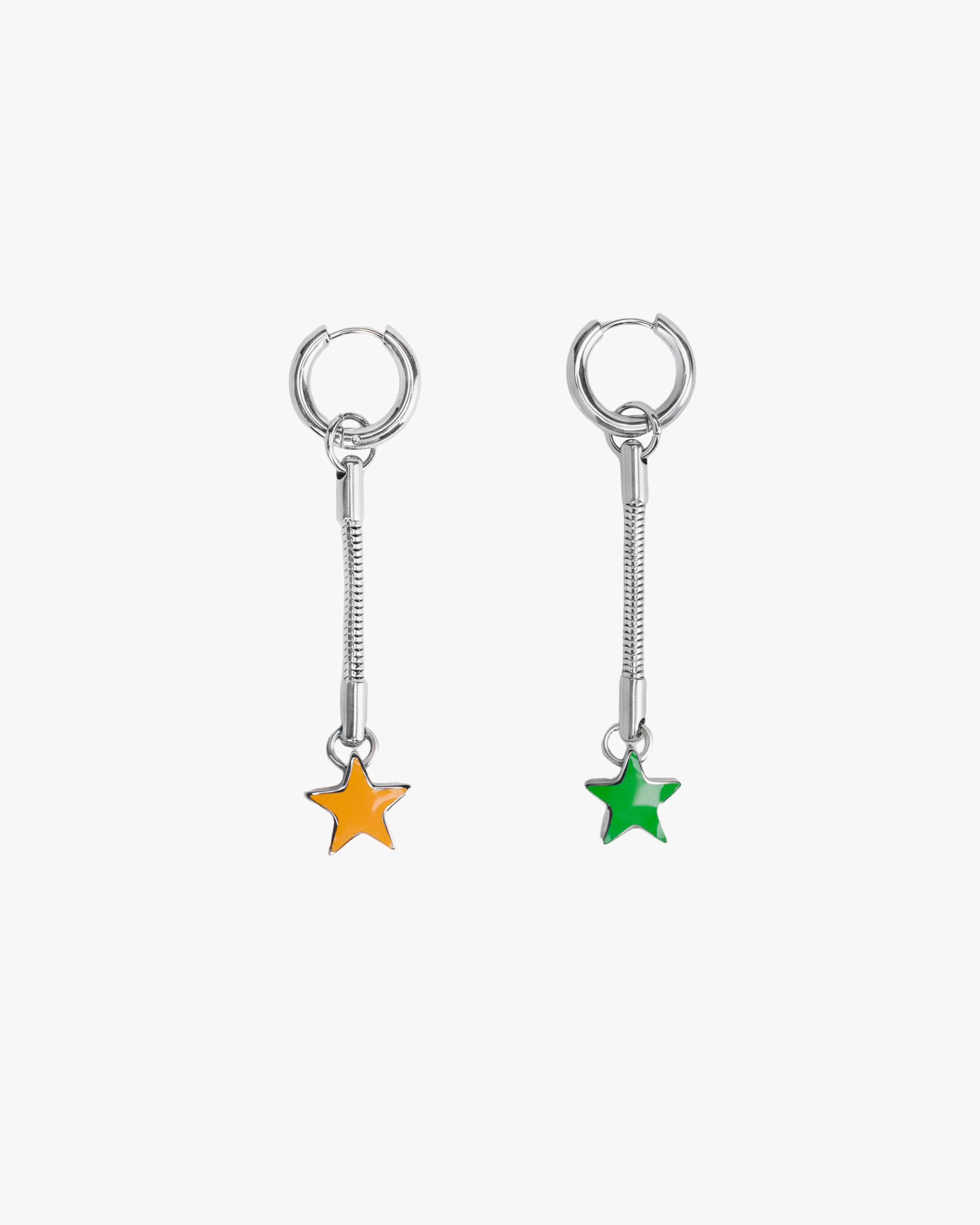 RECOVERY X FU CAKE 彩色星星耳環 (綠橘)