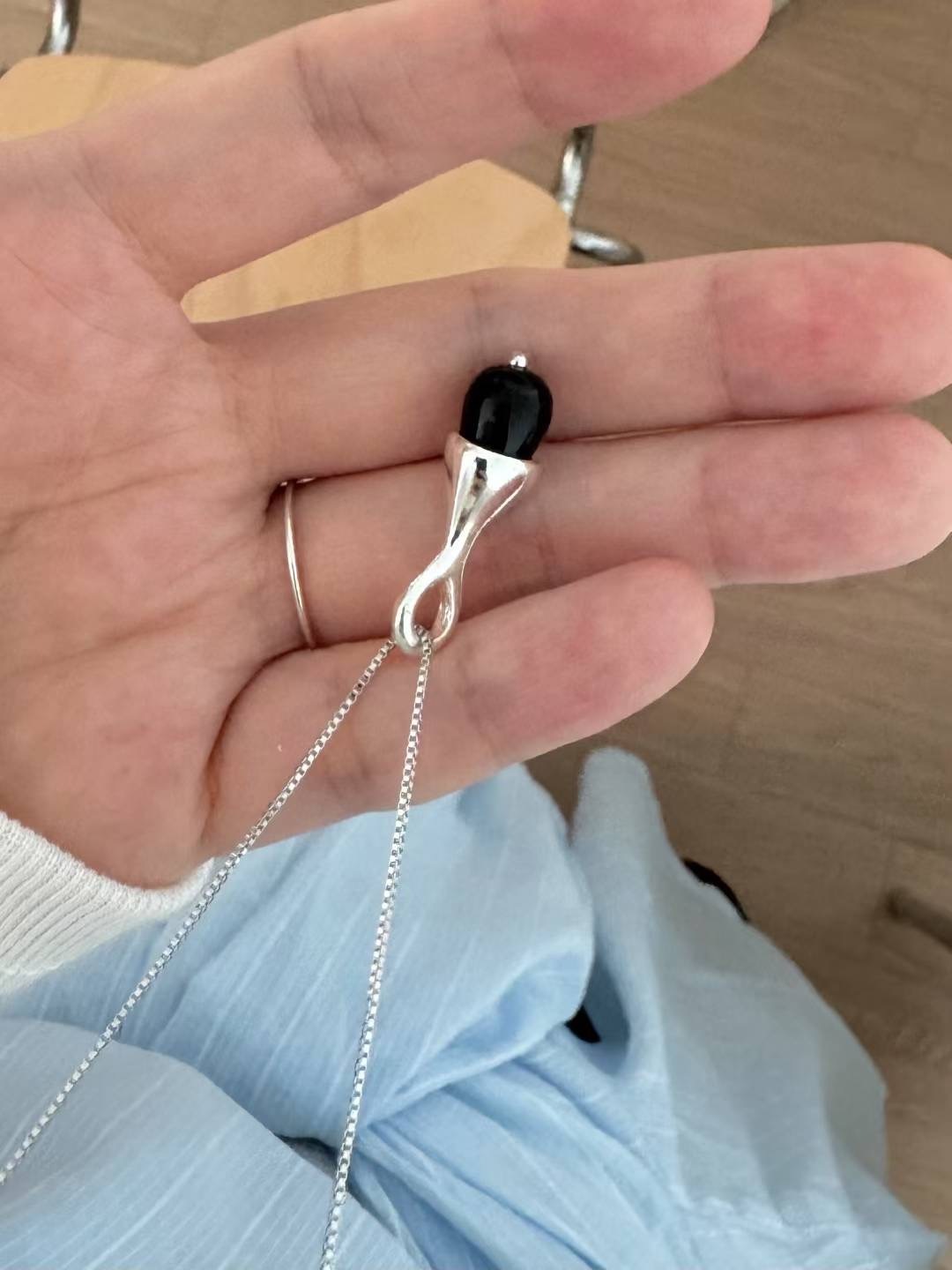 #228YY022 水滴寶石 長頸鏈