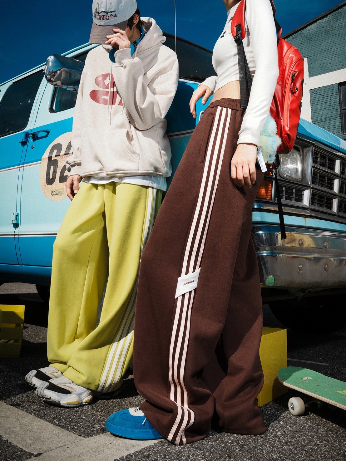 LEMANISM 三線 落地寬版運動褲