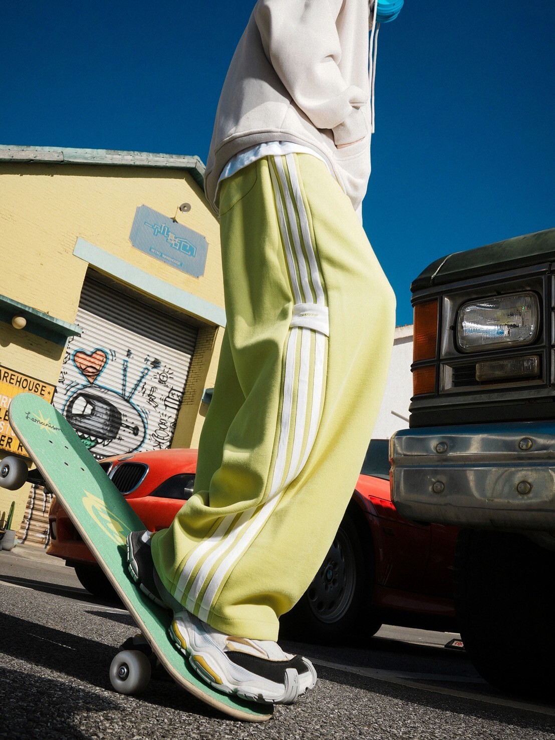 LEMANISM 三線 落地寬版運動褲