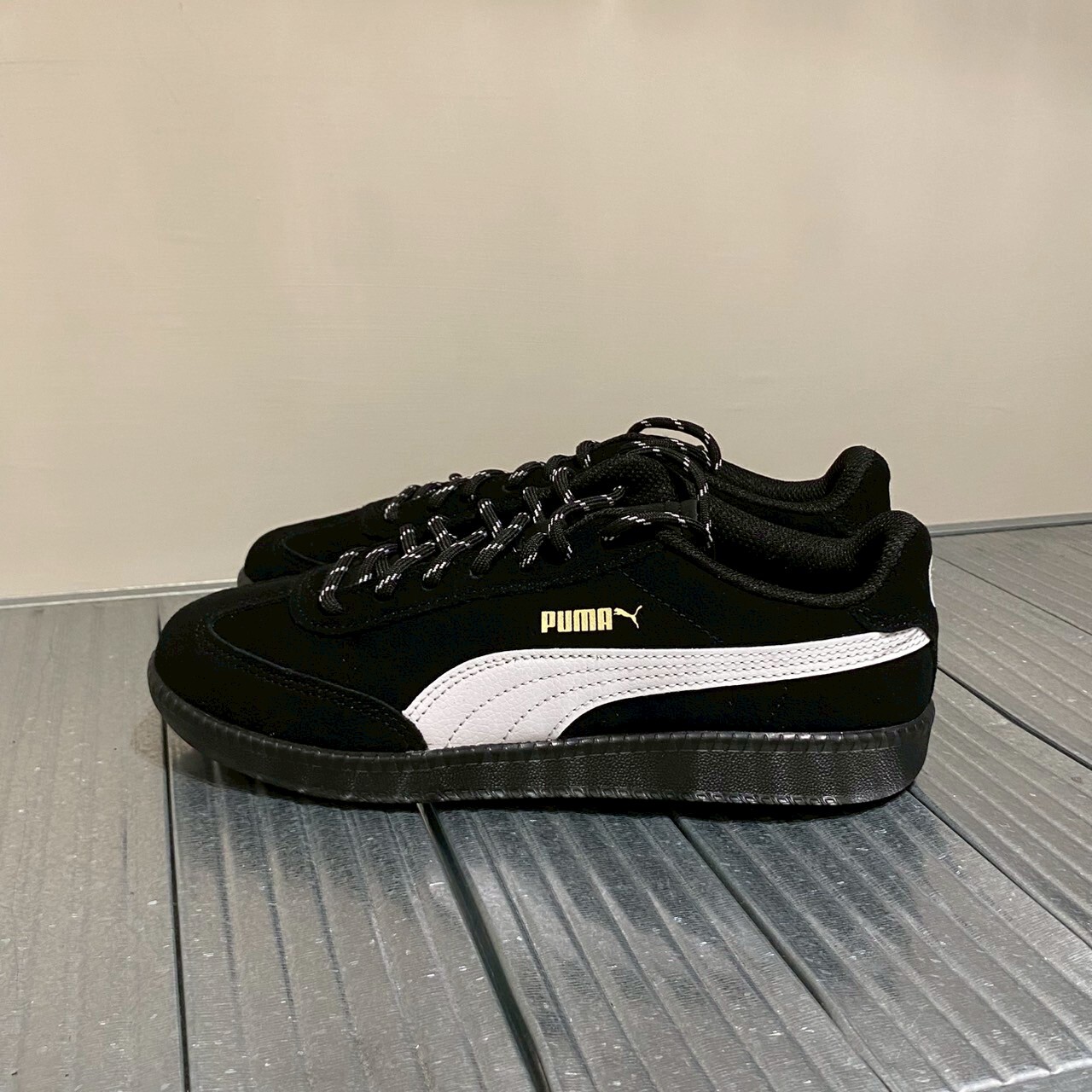 Puma 9-T Suede 復古 麂皮 德訓鞋 黑白色 406756-05