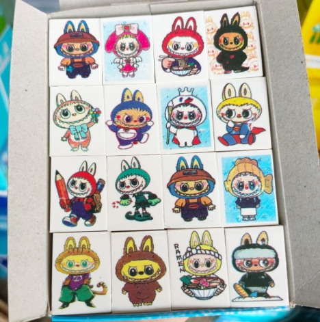 labubu fancy eraser 48 pcs