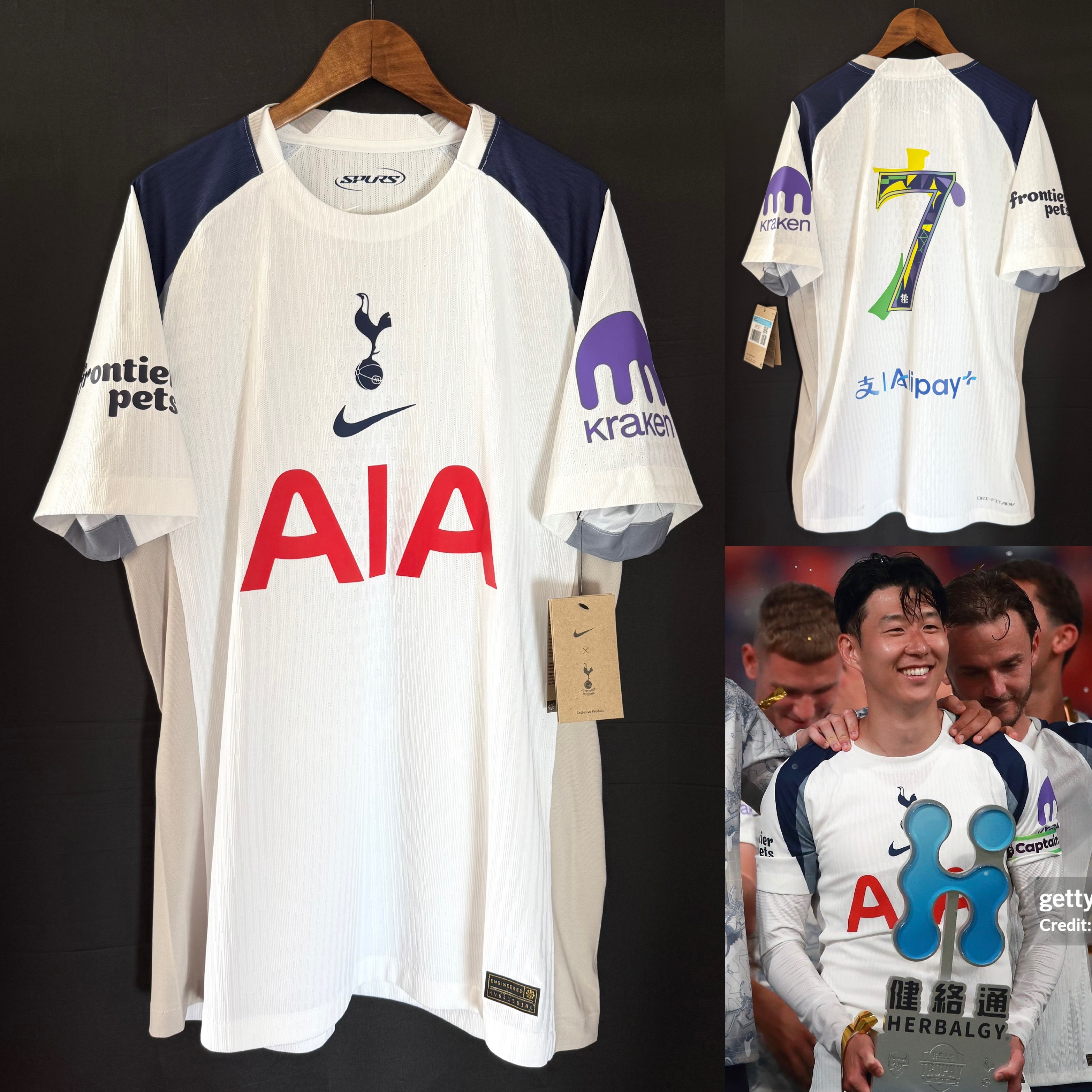 (BNWT) Tottenham 2025-2026 Hong Kong Tour Nike Home Authentic Player Shirt #7 SON